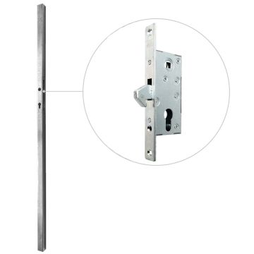 Słupek 60x40x1,5x1500 mm z kasetą i zamkiem hakowym H60