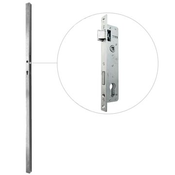 Słupek 40x40x2000 mm z kasetą i zamkiem 90/20 - ocynkowany