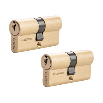 Zestaw 2 wkładek bębenkowych PSG 30/30 + 30/30 - mosiądz, blister