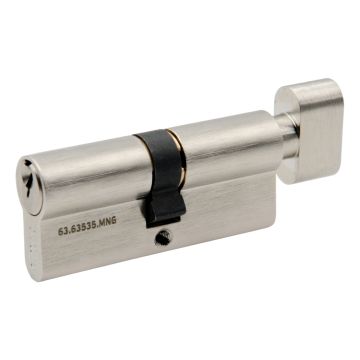 Wkładka bębenkowa PSG 35/35 - nikiel satyna, z gałką