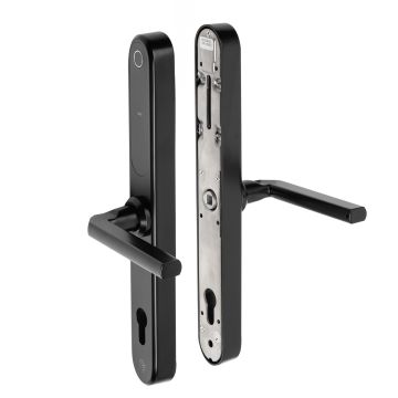 Klamka elektroniczna PSG TAPPO – czarna, rozstaw 92 mm, Bluetooth, WiFi, Smart Life (Tuya) 