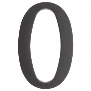 Plastikowa cyfra na dom "0", 180 mm, czarna