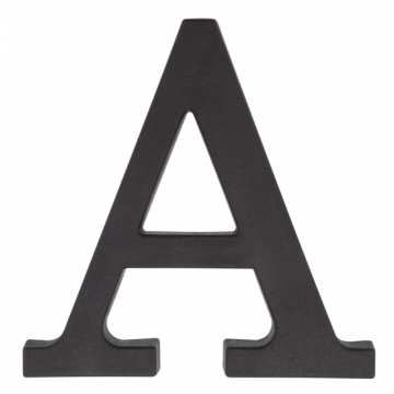 Plastikowa litera na dom "A", 90 mm, czarna