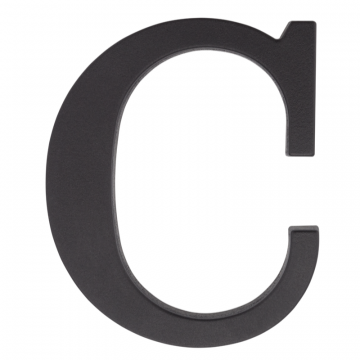 Plastikowa litera na dom "C", 90 mm, czarna