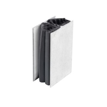 Uchwyt wzmacniający, aluminiowy, prostokątny - 70x48 mm, łącznik między taflami szkła, 16-17.52 mm, surowy
