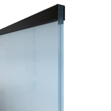 Pochwyt aluminiowy prostokątny 17,6 x 25 mm, czarny RAL9005 - na szkło o grubości 12 - 13,52 mm, 5 m - Kozza