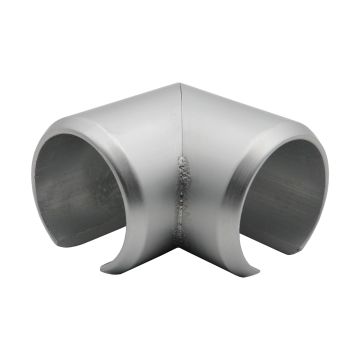 Łącznik balustrady, kolano do pochwytu aluminiowego okrągłego - fi 40 mm, 90°, Kozza