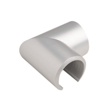 Łącznik balustrady, kolano do pochwytu aluminiowego okrągłego - fi 40 mm, 90°, do szkła 12 - 21,52 mm, Kozza