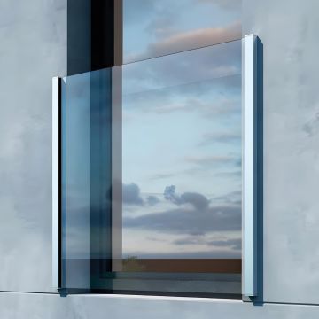 Balkon francuski – wysokość 1100 mm, grubość szyby 16-17,52 mm, mocowanie do ściany – Kozza, seria KB5000