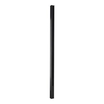 Słupek środkowy balustradowy 45x45x1283mm – aluminiowy, szkło 8,72 mm, mocowanie boczne, ciemnoszary – seria KR7400, Kozza