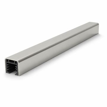 Pochwyt aluminiowy, prostokątny PS1031 – nakładany na szkło 12-21,52 mm, 6 m, anoda matowa, system płaski