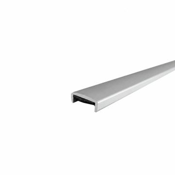Pochwyt aluminiowy, zaokrąglony PS6728 – nakładany na szkło 16-17,52 mm, 6 m, anoda matowa, system płaski