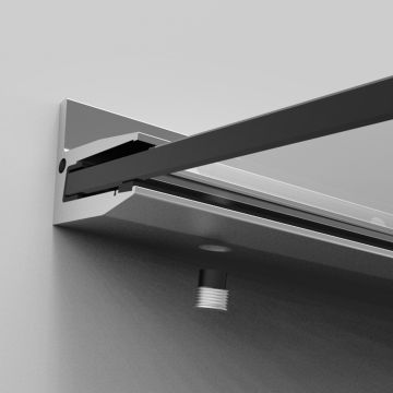 System zadaszeń szklanych na listwie aluminiowej 3000 mm - szkło 17,52 mm, uniwersalny (aluminium, anoda matowa)