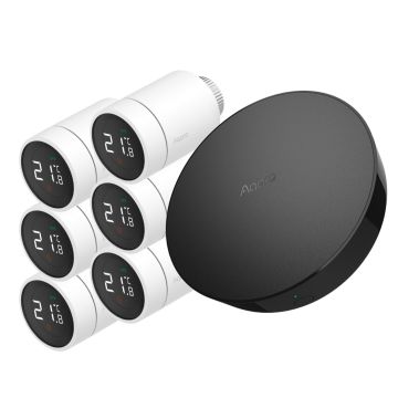 Zestaw inteligentnego ogrzewania Aqara centrala M2 + 6x głowica termostatyczna E1 (HM2-G01+ SRTS-A01)