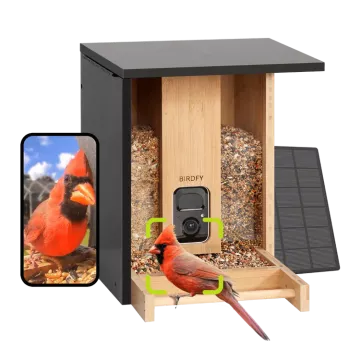 Birdfy Feeder Bamboo AI - karmnik dla ptaków z kamerą i AI z rozpoznawaniem gatunków