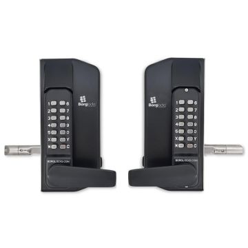 Dwustronny mechaniczny zamek szyfrowy BL3430 Borg Locks do bram metalowych - z klawiaturą ECP, klamką i zasuwą 65-80 mm