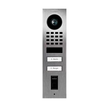 Wideodomofon IP DoorBird D1102FV z czytnikiem linii papilarnych (PoE / WiFi) (montaż podtynkowy, sterowanie elektrozaczepem) stal nierdzewna V2A, szczotkowana
