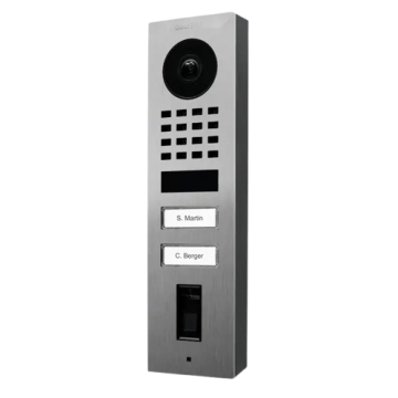 Wideodomofon IP DoorBird D1102FV z czytnikiem linii papilarnych (PoE / WiFi) (montaż natynkowy, sterowanie elektrozaczepem) stal nierdzewna V2A, szczotkowana