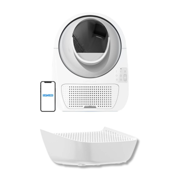 Inteligentna samoczyszcząca kuweta dla kotów Catlink Pro-X Standard Version w zestawie ze schodami do kuwet Catlink Scooper - białe 