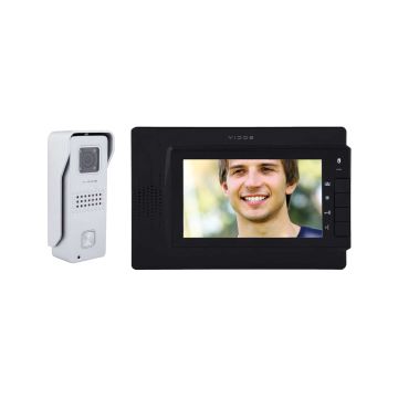 Zestaw wideodomofonowy Vidos z monitorem M320B i stacją bramową S6S - jednorodzinny, czarny