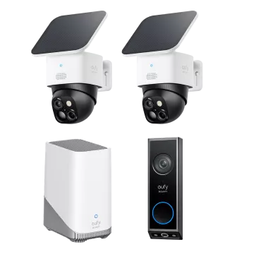 Zestaw 2 kamer kamer do monitoringu SoloCam S340 + wideodomofon E340 + stacja HomeBase S380