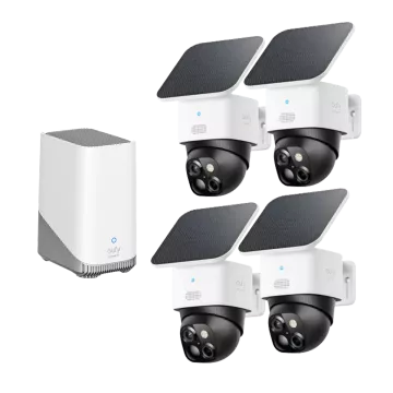 Zestaw 4 kamer do monitoringu zewnętrznego SoloCam S340 + stacja HomeBase S380