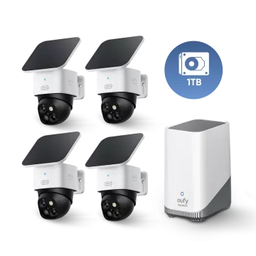 Zestaw 4 kamer do monitoringu zewnętrznego SoloCam S340 + stacja HomeBase S380 + dysk twardy 1 TB