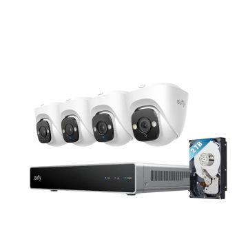 System bezpieczeństwa eufy PoE NVR E41 - 4K Ultra HD, Starlight Color Night Vision, lokalny agent AI, dwukierunkowa komunikacja