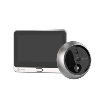 Wizjer elektroniczny do drzwi EZVIZ CS-DP2C - bezprzewodowy, z ekranem, srebrny