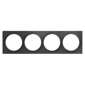 Poczwórna ramka montażowa FIBARO Quadruple cover plate antracyt (FG-Wx-PP-0009-8)