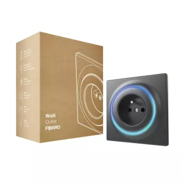Inteligentne gniazdko FIBARO Walli Outlet Single - FGWOE-011-8 EU, antracytowe, 10 sztuk