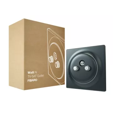 FIBARO Walli TV/FM Outlet czarny (FGWTFEU-021-8)