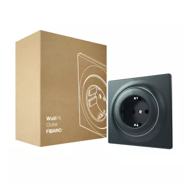 Gniazdko FIBARO Walli N Outlet type F antracyt (FGWSONF-011-8)