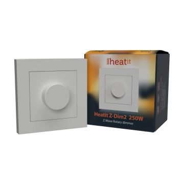 Ściemniacz obrotowy Heatit Z-Dim2 250W - Z-Wave, biały
