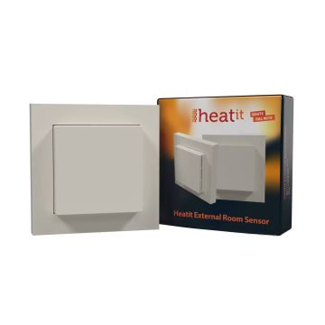 Czujnik pokojowy Heatit External Room Sensor NTC 10kΩ - kompatybilny z termostatami Heatit oraz Multireg, biały RAL 9010