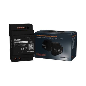 Transformator Heatit DIN 24 V do instalacji na szynie DIN
