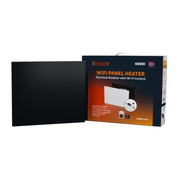 Grzejnik elektryczny Heatit WiFi Panel Heater - WiFi, Bluetooth, 400 W, czarny