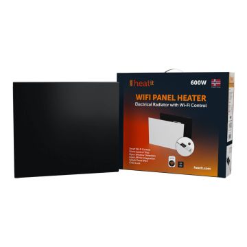 Grzejnik elektryczny Heatit WiFi Panel Heater - WiFi, Bluetooth, 600 W, czarny