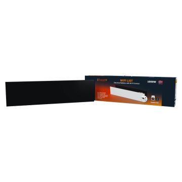 Grzejnik elektryczny Heatit WiFi Panel List Heater - WiFi, Bluetooth, 1000 W, czarny