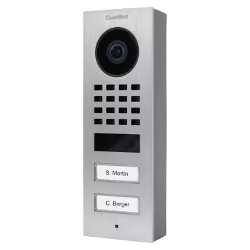 Wideodomofon IP DoorBird D1102V (PoE / WiFi) (montaż natynkowy, sterowanie elektrozaczepem) stal nierdzewna V2A, szczotkowana