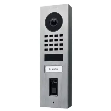 Wideodomofon IP DoorBird D1101FV z czytnikiem linii papilarnych (PoE / WiFi) (montaż natynkowy, sterowanie elektrozaczepem) stal nierdzewna V2A, szczotkowana