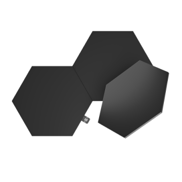 Nanoleaf Shapes Hexagons Expansion Pack - dodatkowe panele świetlne (3 panele świetlne) (czarny)