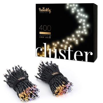 Inteligentna girlanda świetlna Twinkly Cluster - 400 RGB+W LED Lights String, Black wire, Plug Type F