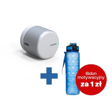 Inteligentny zamek Tedee GO – srebrny + butelka motywacyjna z tritanu