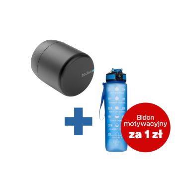 Inteligentny zamek Tedee Lock PRO – grafitowy + butelka motywacyjna z tritanu