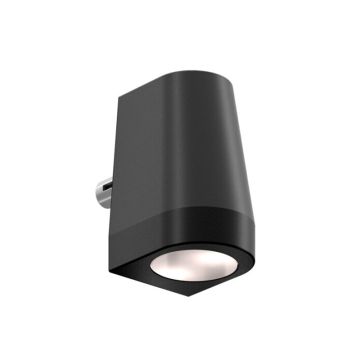 Zewnętrzne oświetlenie ścienne, stożkowe Cone Locinox 230 V AC - 55 mm, czarne