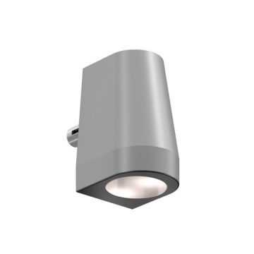 Zewnętrzne oświetlenie ścienne, stożkowe Cone Locinox 12 / 24 V DC - 55 mm, srebrne