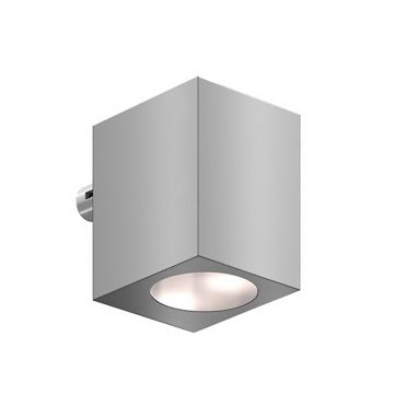 Zewnętrzne oświetlenie ścienne, sześcienne Cube Locinox 230 V AC – 55 mm, srebrne
