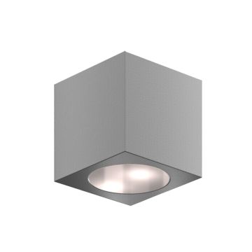 Zewnętrzne oświetlenie ścienne, sześcienne Cube Locinox 230 V AC – 75 mm, srebrne