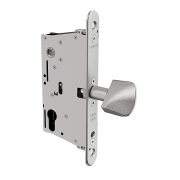 Zamek wpuszczany Eightylock-LS Locinox do bram przesuwnych - z backsetem 60 mm, rozstaw 92 mm, zaczep nawierzchniowy